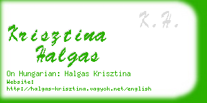 krisztina halgas business card